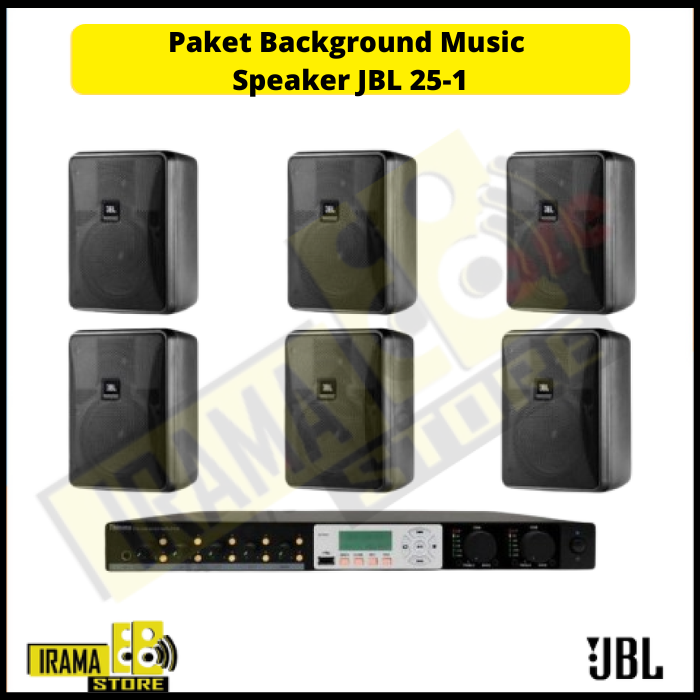 Paket Background Music Indoor Speaker JBL 25-1 - 6 Speaker